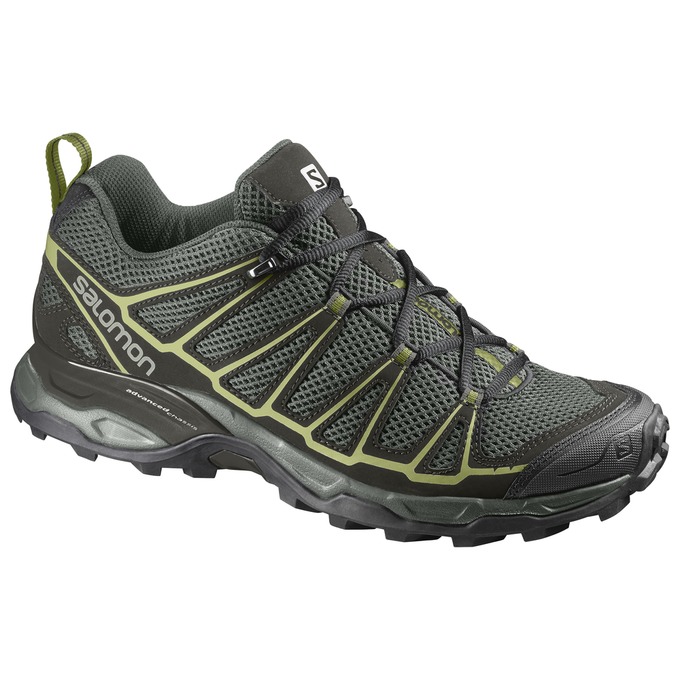 Salomon Israel X ULTRA PRIME - Mens Hiking Shoes - Olive/Black (KDZI-14960)